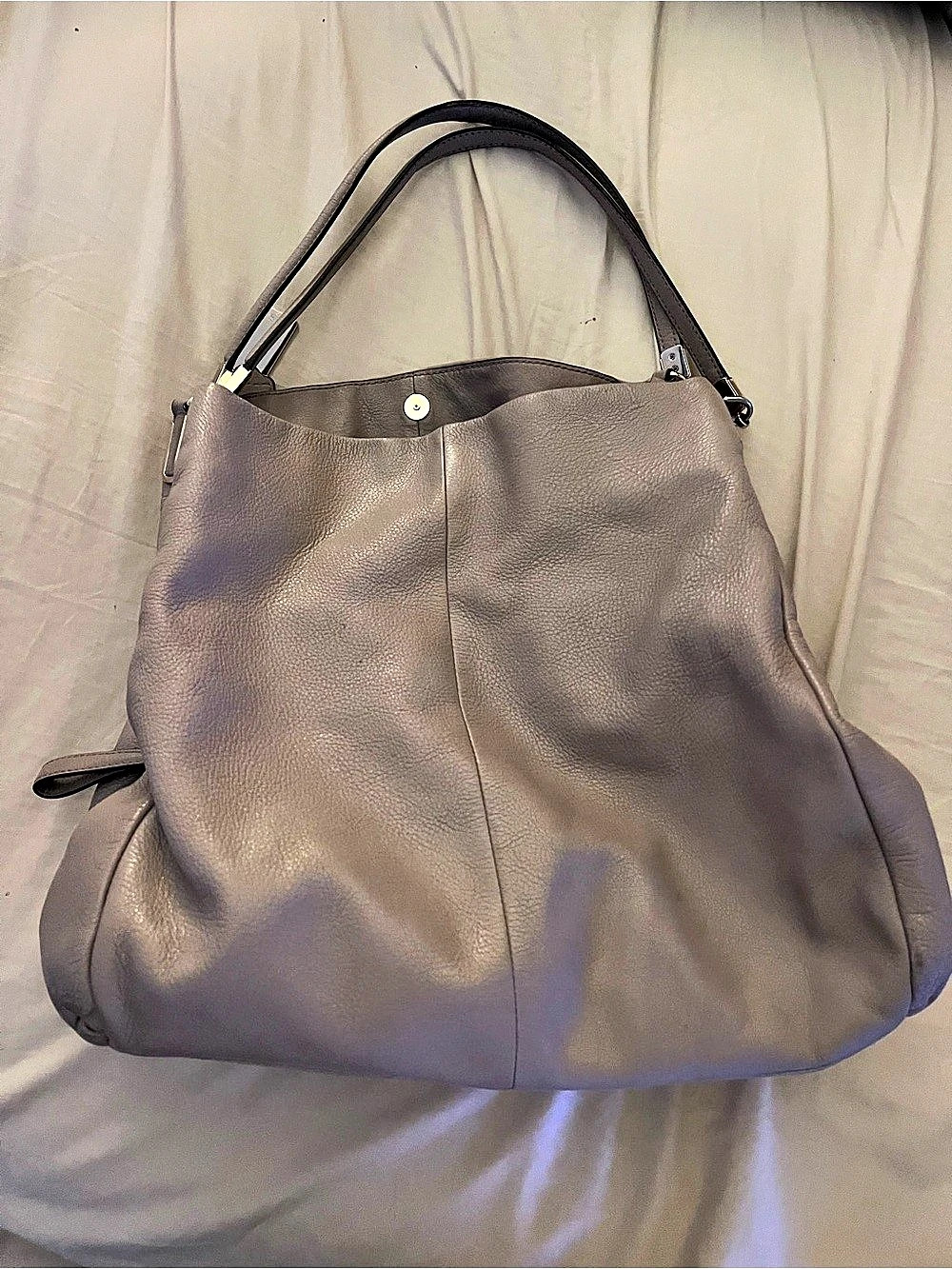 Coach Soho Lynn Leather Hobo Leather Hobo Bag in Gray